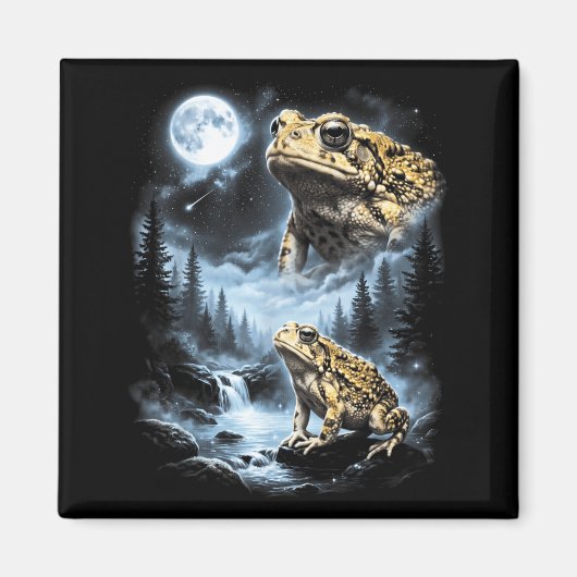 Aimant Desert Rain Frog Howling At Moon 90s Retro (Devant)