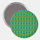 Aimant Design abstrait moderne aux couleurs vives (Recto/Verso)