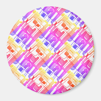 Aimant Design abstrait moderne aux couleurs vives