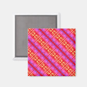 Aimant Design abstrait moderne aux couleurs vives (Recto/Verso)
