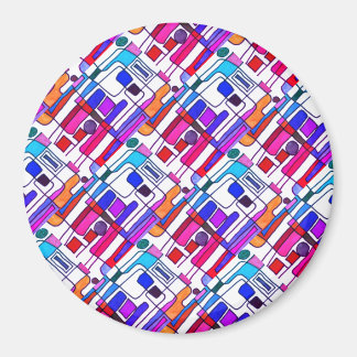 Aimant Design abstrait moderne aux couleurs vives 