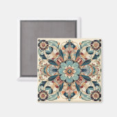 Aimant Design Art Déco coloré (Recto/Verso)