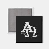 Aimant Design chrétien - Alpha Et Oméga La Lette Grecque (Recto/Verso)
