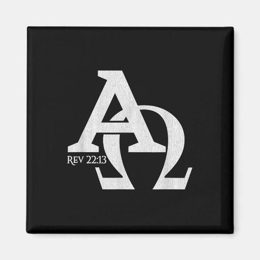 Aimant Design chrétien - Alpha Et Oméga La Lette Grecque (Devant)