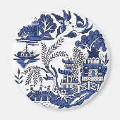 Aimant Design classique de saule bleu (Devant)