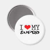 Aimant Design classique "I Love My Supra" (Recto/Verso)