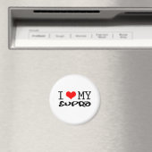 Aimant Design classique "I Love My Supra" (In Situ (Lave-vaisselle))