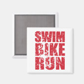 Aimant Design cool de triathlon (Recto/Verso)