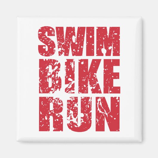 Aimant Design cool de triathlon (Devant)