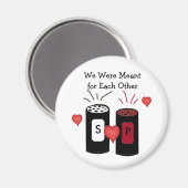 Aimant Design d'amour du sel et du poivre (Recto/Verso)