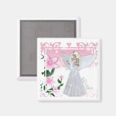 Aimant Design d'angle de fleurs (Recto/Verso)