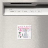 Aimant Design d'angle de fleurs (In Situ (Lave-vaisselle))
