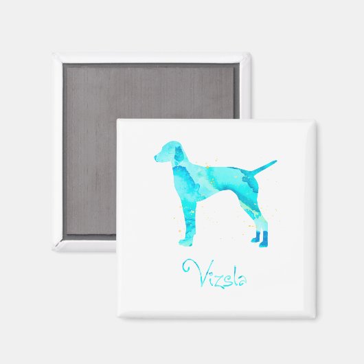 Aimant Design d'aquarelle Vizsla (Recto/Verso)