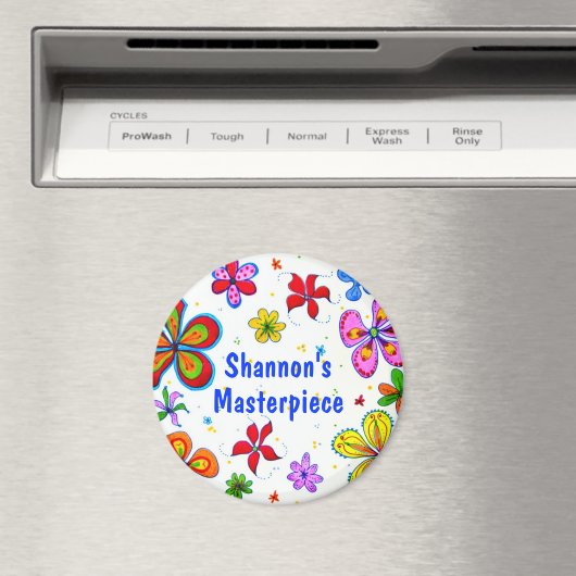 Aimant Design d'art à grandes fleurs (In Situ (Lave-vaisselle))