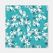 Aimant Design d'art botanique Motif élégant à la fleur de (Devant)