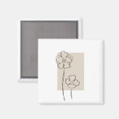 Aimant Design d'art plante Abstrait (Recto/Verso)