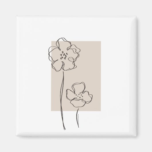 Aimant Design d'art plante Abstrait (Devant)