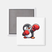 Aimant Design de boîte de pingouin de dessin cool (Recto/Verso)
