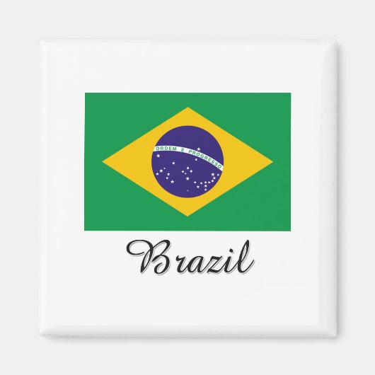 Aimant Design de Brazil Flag (Devant)