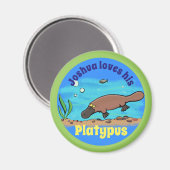 Aimant design de dessin animé de Platypus mignon (Recto/Verso)