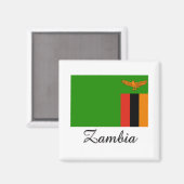 Aimant Design de drapeau de Zambie (Recto/Verso)