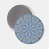 Aimant Design de fleurs de Lotus bleu (Recto/Verso)