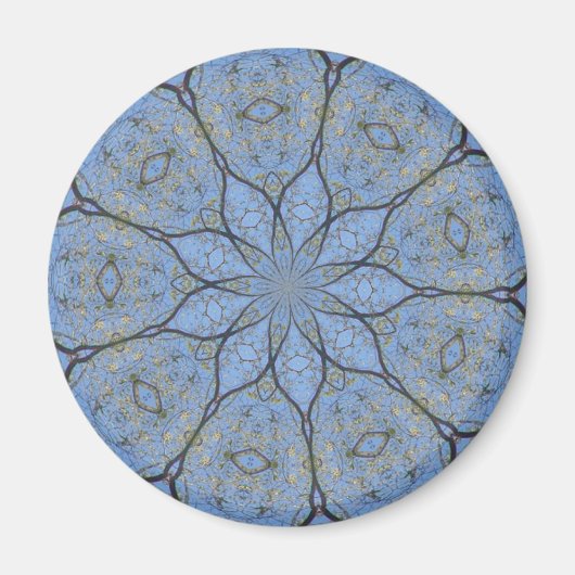 Aimant Design de fleurs de Lotus bleu (Devant)