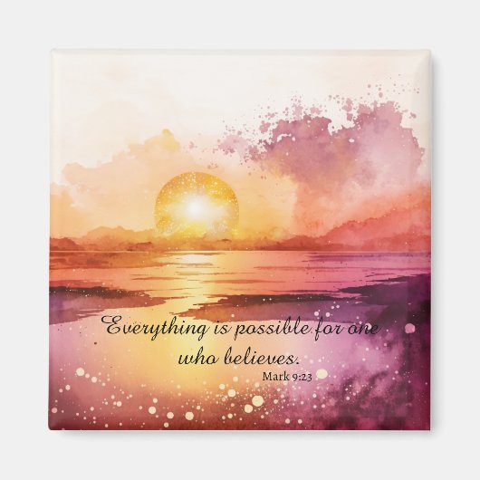 Aimant Design de la gamme Watercolor Beach 3 (Devant)