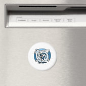 Aimant Design de nouage celtique - Chien bleu (In Situ (Lave-vaisselle))