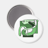Aimant Design de nouage celtique - Lapin vert (Recto/Verso)