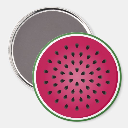 Aimant Design de pastèque rouge vert (Recto/Verso)