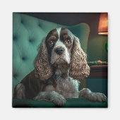 Aimant Design de portrait classique de Cocker Spaniel élé (Devant)