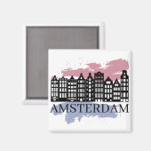 Aimant Design de skyline Amsterdam 3 (Recto/Verso)