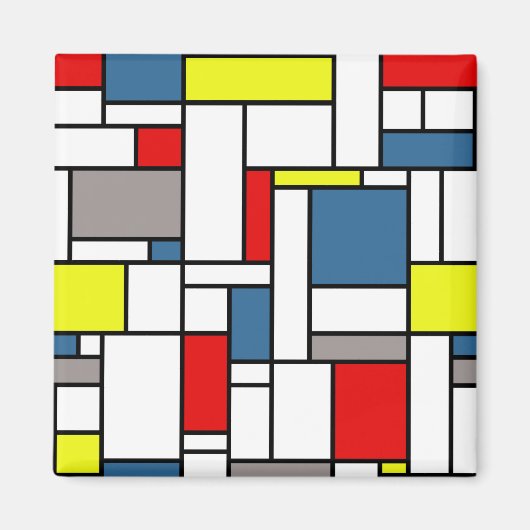 Aimant Design de style mondrien (Devant)