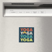Aimant Design de texte Yoga (In Situ (Lave-vaisselle))
