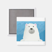 Aimant Design d'impression d'un ours polaire blanc mou (Recto/Verso)