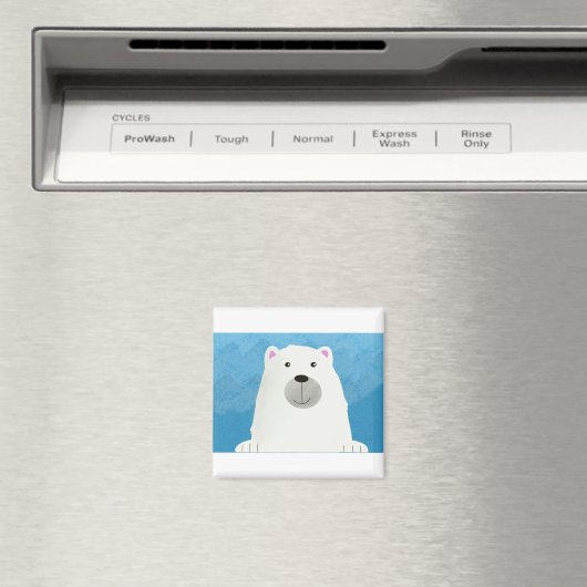 Aimant Design d'impression d'un ours polaire blanc mou (In Situ (Lave-vaisselle))