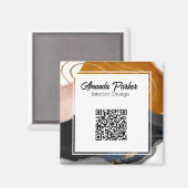 Aimant Design d'intérieur Simple moderne Abstrait QR Code (Recto/Verso)