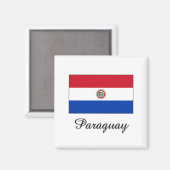 Aimant Design drapeau du Paraguay (Recto/Verso)