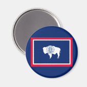 Aimant Design du drapeau d'état du Wyoming (Recto/Verso)