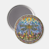Aimant Design en verre à collier de libellules (Recto/Verso)