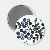 Aimant Design floral d'aimant bleuté (Recto/Verso)