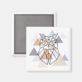 Aimant Design géometric owl (Recto/Verso)