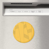 Aimant Design graphique abstrait simple, jaune et moderne (In Situ (Lave-vaisselle))