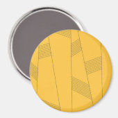 Aimant Design graphique abstrait simple, jaune et moderne (Recto/Verso)