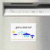 Aimant Design grec Ajouter un texte (In Situ (Lave-vaisselle))