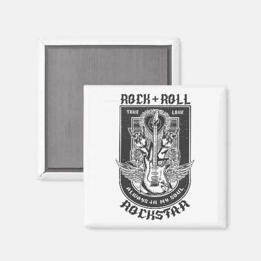 Aimant Design Guitar Rock (Recto/Verso)
