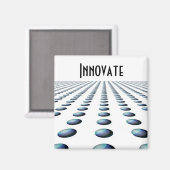Aimant Design Moderne à Motif Bleu - Innover (Recto/Verso)