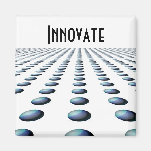 Aimant Design Moderne à Motif Bleu - Innover (Devant)