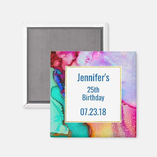 Aimant Design moderne en marbre Abstrait (Recto/Verso)